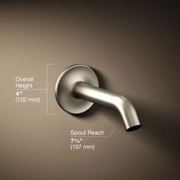 Kohler Purist Wall-mount bath spout - Vibrant Brushed Nickel - image 3