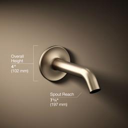 Kohler Purist Wall-mount bath spout - Vibrant Brushed Bronze - image 3