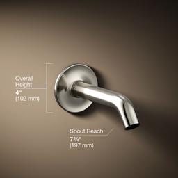 Kohler Purist Wall-mount bath spout - Vibrant Polished Nickel - image 3