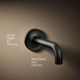 Kohler Purist Wall-mount bath spout - Matte Black - image 3
