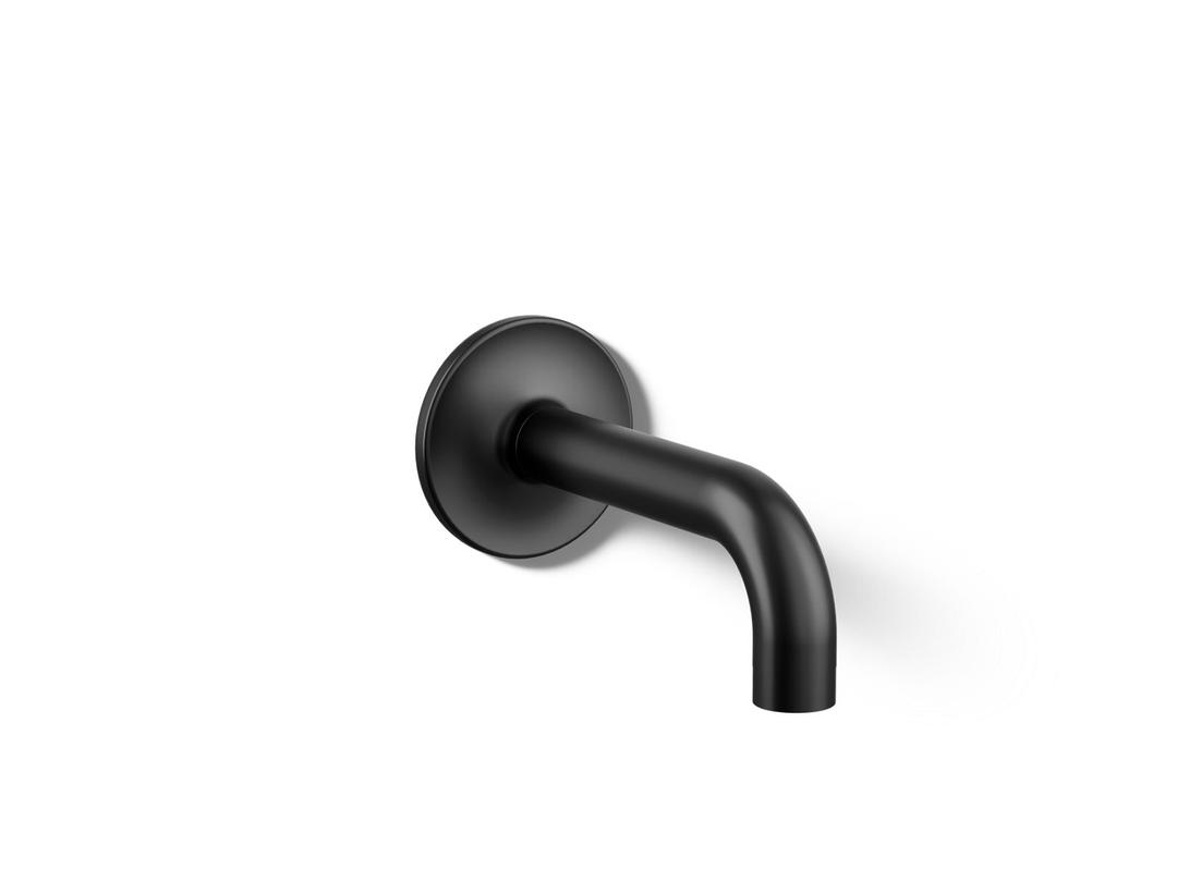 Kohler Purist Wall-mount bath spout - Matte Black by Kohler