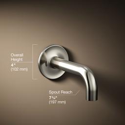 Kohler Purist Wall-mount bath spout - Vibrant Polished Nickel - image 3