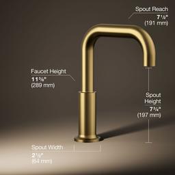 Kohler Purist Deck-mount bath spout - Vibrant Brushed Moderne Brass - image 3