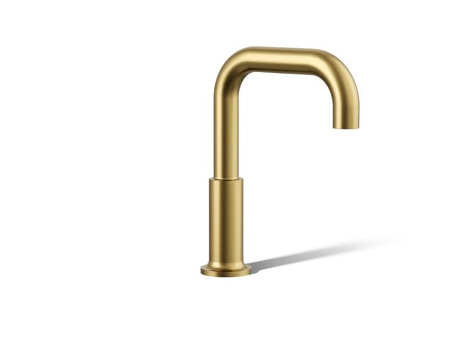Kohler Purist Deck-mount bath spout - Vibrant Brushed Moderne Brass