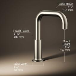 Kohler Purist Deck-mount bath spout - Vibrant Brushed Nickel - image 3
