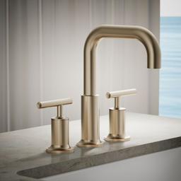 Kohler Purist Deck-mount bath spout - Vibrant Brushed Bronze - image 2