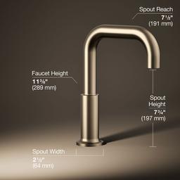 Kohler Purist Deck-mount bath spout - Vibrant Brushed Bronze - image 3