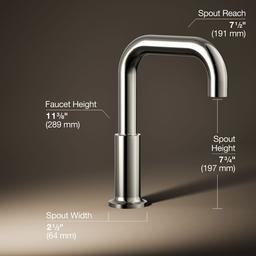 Kohler Purist Deck-mount bath spout - Vibrant Polished Nickel - image 3