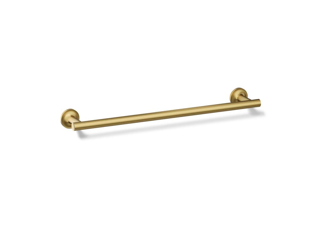 Kohler Purist 18'' towel bar - Vibrant Brushed Moderne Brass by Kohler