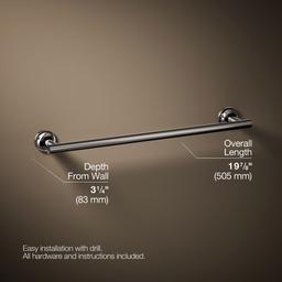 Kohler Purist 18'' towel bar - Vibrant Titanium - image 3