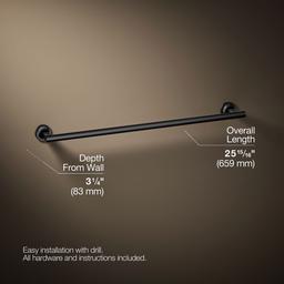 Kohler Purist 24'' towel bar - Matte Black - image 3