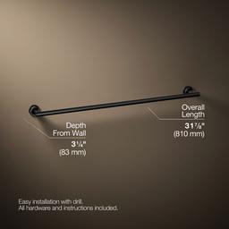 Kohler Purist 30'' towel bar - Matte Black - image 3