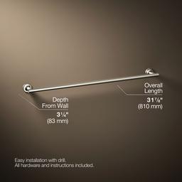 Kohler Purist 30'' towel bar - Vibrant Brushed Nickel - image 3