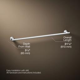 Kohler Purist 30'' towel bar - Polished Chrome - image 3