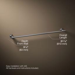 Kohler Purist 30'' towel bar - Vibrant Titanium - image 3