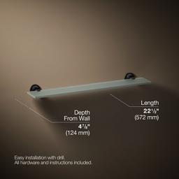 Kohler Purist Glass shelf - Matte Black - image 3