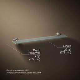 Kohler Purist Glass shelf - Vibrant Brushed Nickel - image 3