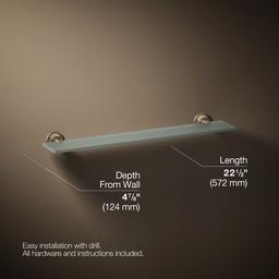 Kohler Purist Glass shelf - Vibrant Brushed Bronze - image 3