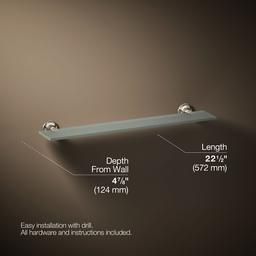 Kohler Purist Glass shelf - Vibrant Polished Nickel - image 3