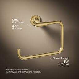 Kohler Purist Towel ring - Vibrant Brushed Moderne Brass - image 3