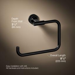 Kohler Purist Towel ring - Matte Black - image 3