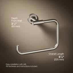 Kohler Purist Towel ring - Vibrant Brushed Nickel - image 3