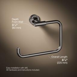 Kohler Purist Towel ring - Vibrant Titanium - image 3