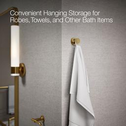 Kohler Purist Robe hook - Vibrant Brushed Moderne Brass - image 4