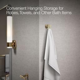 Kohler Purist Robe hook - Vibrant French Gold - image 4