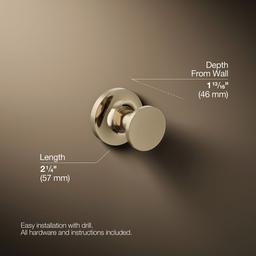 Kohler Purist Robe hook - Vibrant French Gold - image 3