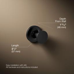 Kohler Purist Robe hook - Matte Black - image 3