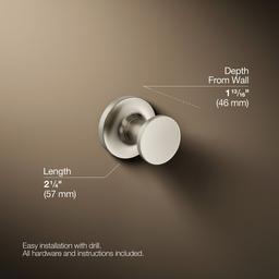 Kohler Purist Robe hook - Vibrant Brushed Nickel - image 3
