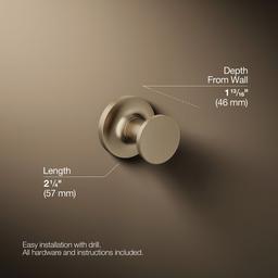 Kohler Purist Robe hook - Vibrant Brushed Bronze - image 3