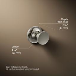 Kohler Purist Robe hook - Vibrant Polished Nickel - image 3