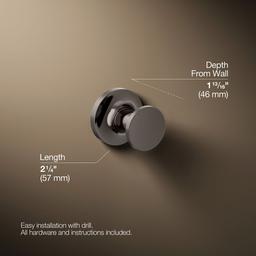 Kohler Purist Robe hook - Vibrant Titanium - image 3