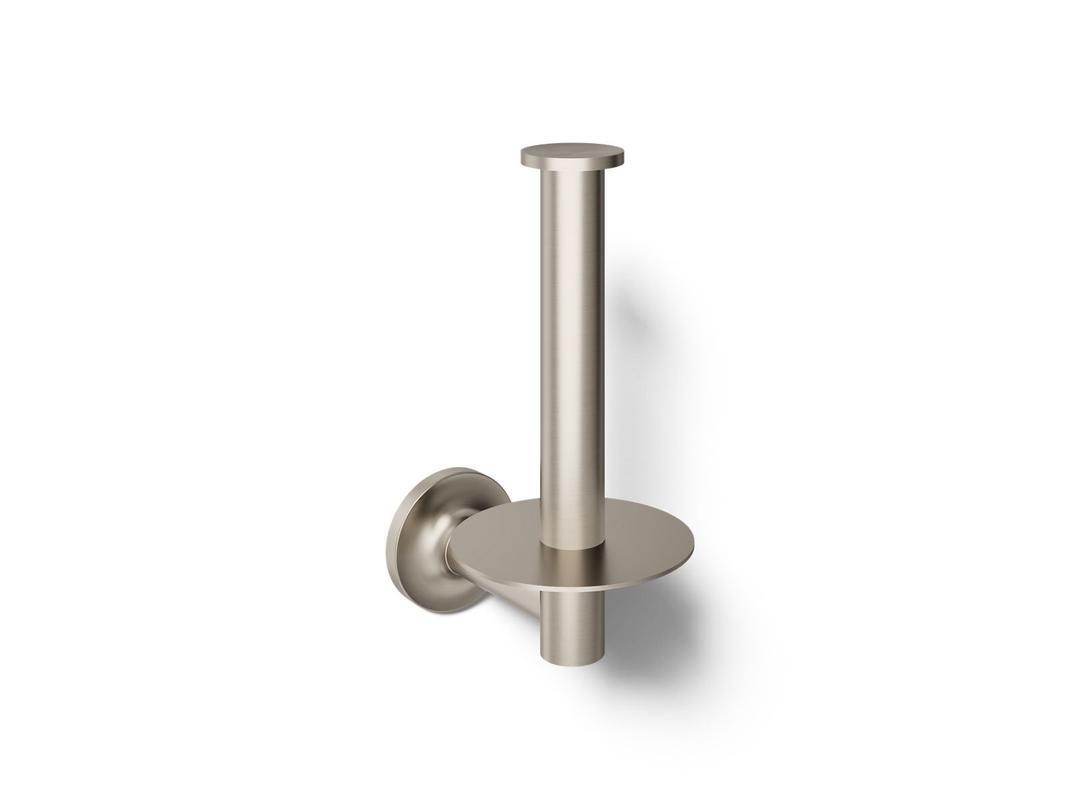 Kohler Purist Vertical toilet paper holder - Vibrant Brushed Nickel by Kohler