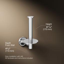 Kohler Purist Vertical toilet paper holder - Polished Chrome - image 3