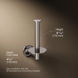 Kohler Purist Vertical toilet paper holder - Vibrant Titanium - image 3