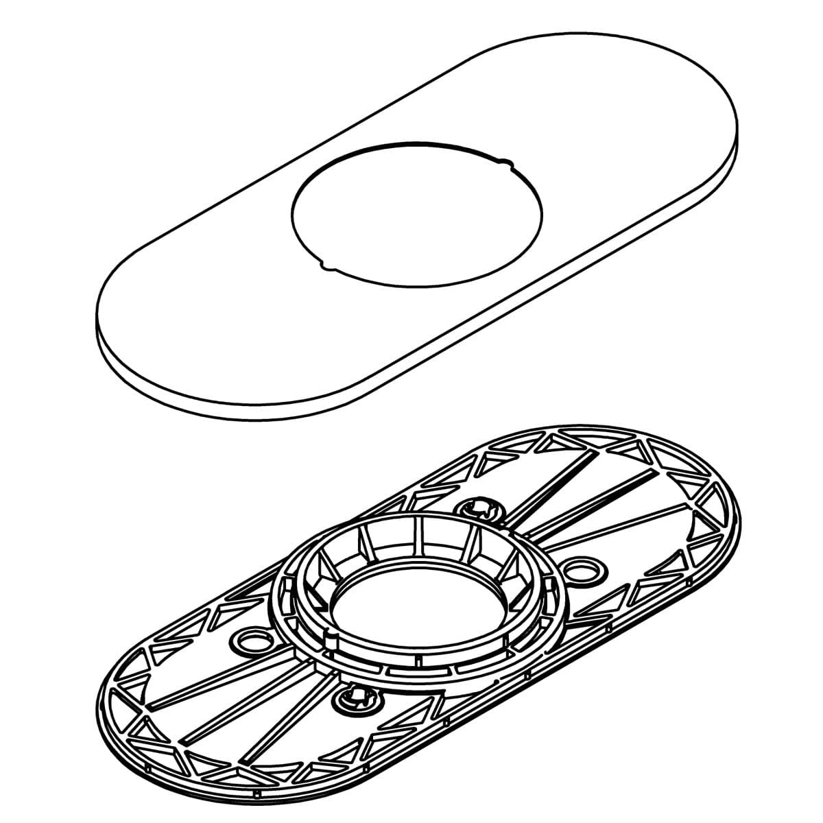 Kohler Genuine Parts Escutcheon KIT - Vibrant Brushed Moderne Brass by Kohler Genuine Parts