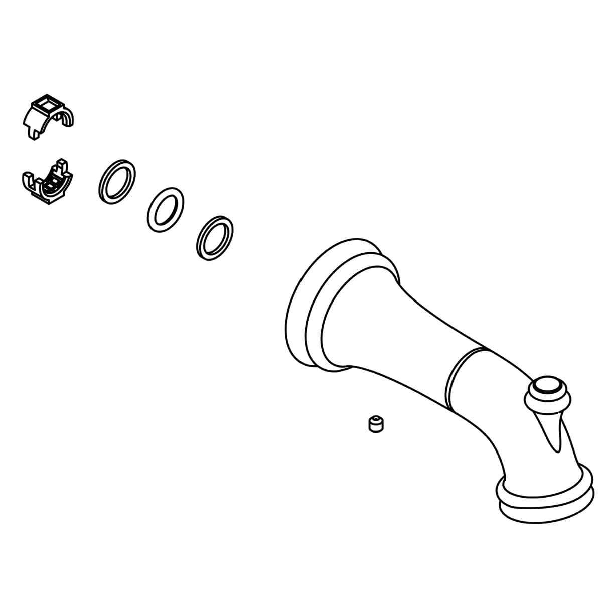 Kohler Genuine Parts Assembly, BATH Spout - Vibrant Brushed Nickel by Kohler Genuine Parts