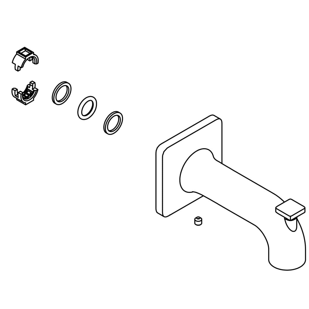Kohler Genuine Parts Assembly, BATH Spout - Matte Black by Kohler Genuine Parts