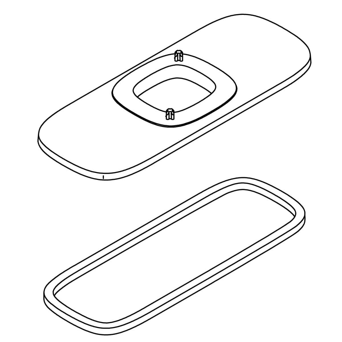 Kohler Genuine Parts Assembly, Three HOLE Escutcheon - Vibrant Brushed Nickel by Kohler Genuine Parts