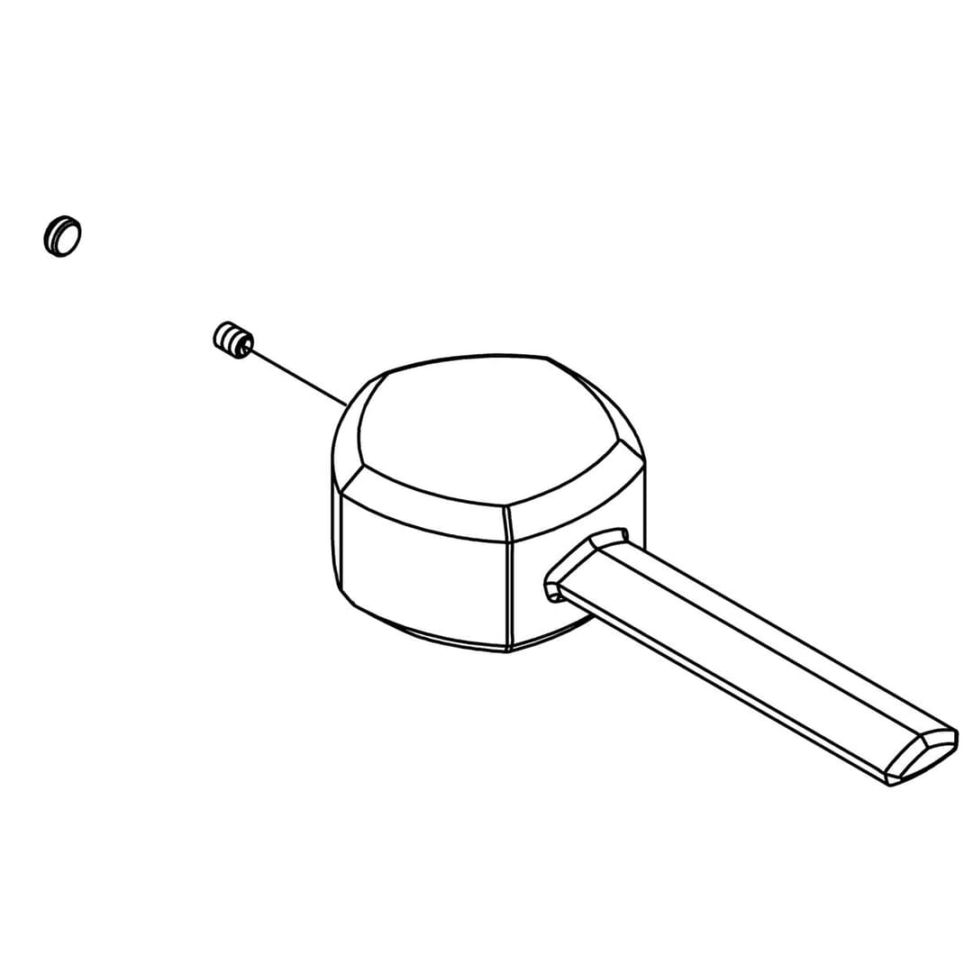Kohler Genuine Parts Handle KIT - Vibrant Brushed Moderne Brass by Kohler Genuine Parts