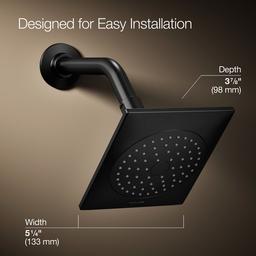 Kohler Loure Single-function showerhead, 2.5 gpm - Matte Black - image 3