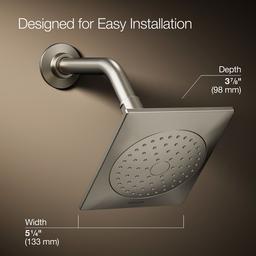Kohler Loure Single-function showerhead, 2.5 gpm - Vibrant Brushed Nickel - image 3