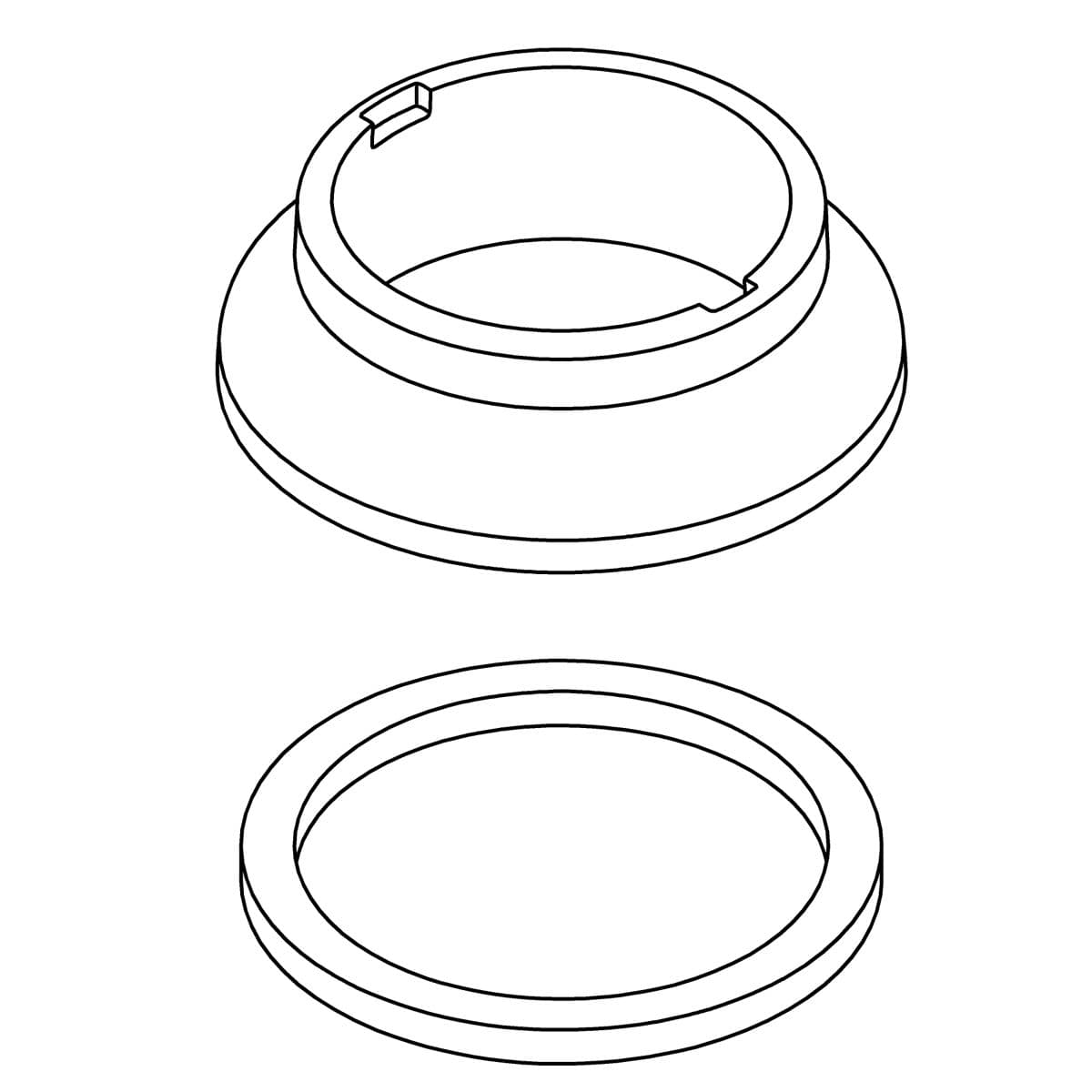 Kohler Genuine Parts One-hole Escutcheon KIT - Polished Chrome by Kohler Genuine Parts