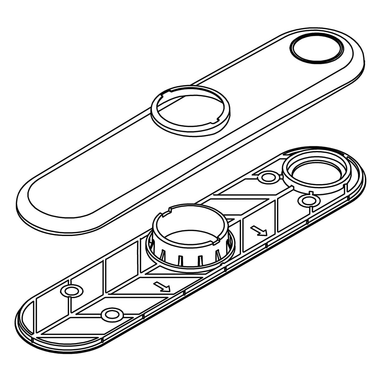 Kohler Genuine Parts Escutcheon KIT - Polished Chrome by Kohler Genuine Parts