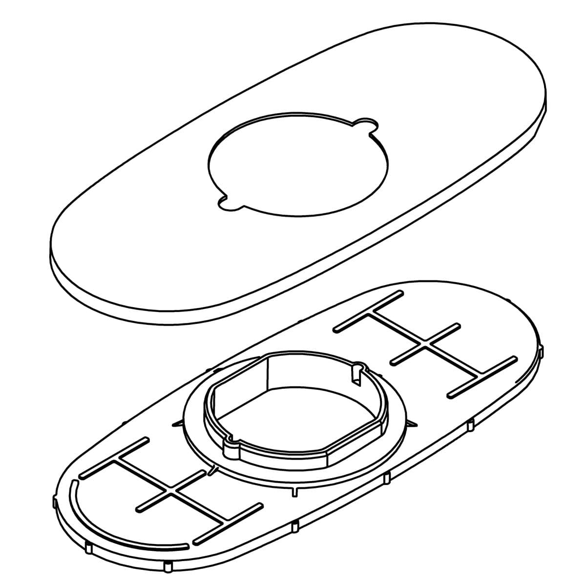 Kohler Genuine Parts KIT, Three HOLE Escutcheon Service - Polished Chrome by Kohler Genuine Parts