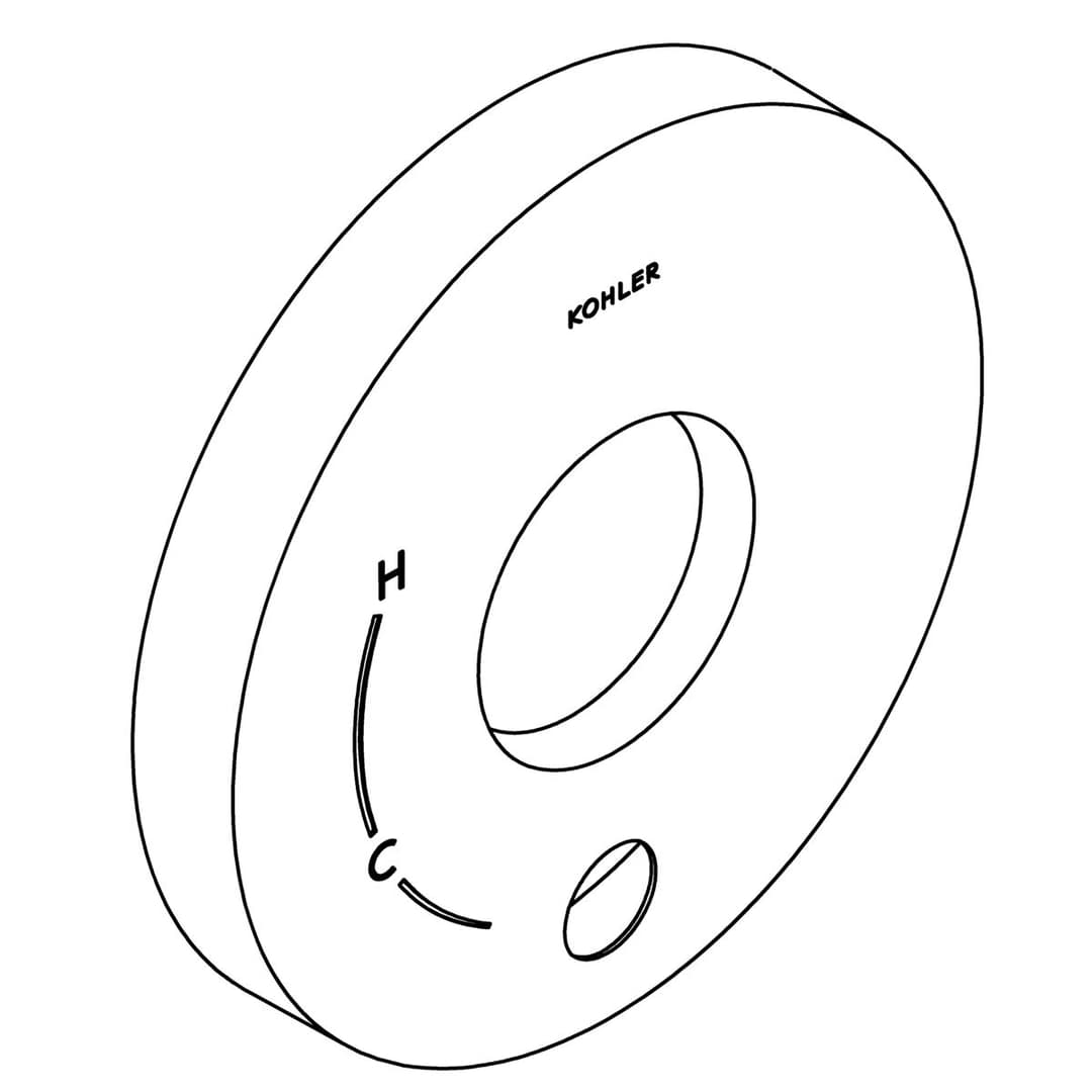 Kohler Genuine Parts Escutcheon - Matte Black by Kohler Genuine Parts