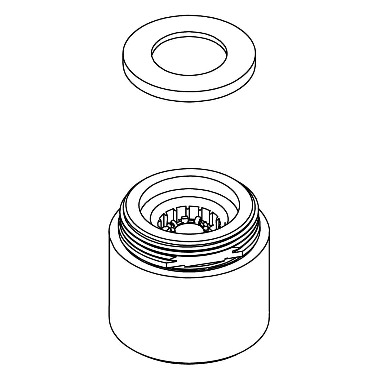 Kohler Genuine Parts Aerator Assembly - Vibrant Brushed Moderne Brass by Kohler Genuine Parts